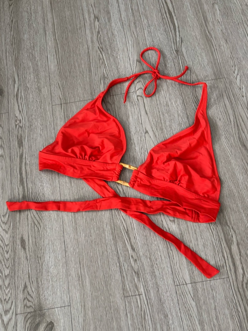 5/$25✨Old Navy Orange Wrap Triangle Bikini Top